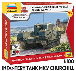 ZVEZDA | INFANTERY TANK MK.IV (A22C) CHURCHILL MK. V (SNAP FIT) | 1:100
