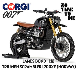 CORGI | JAMES BOND TRIUMPH SCRAMBLER 1200XE (NORWAY) 'NO TIME TO DIE' | 1:12