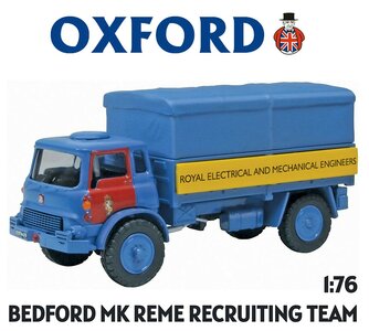 OXFORD DIECAST | BEDFORD MK 'REME' RECRUITING TEAM  BRITISH ARMY | 1:76
