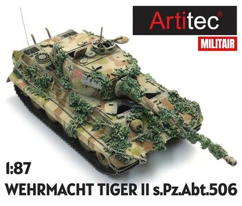 ARTITEC | TIGER II DREIFARBIGE TARNUNG S.PZ.ABT.506 WERHMACHT GEVECHTSKLAAR (READY MADE) | 1:87 
