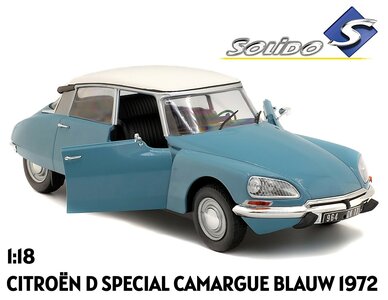 SOLIDO | CITROEN D SPECIAL CAMARGUE BLAUW 1972 | 1:18