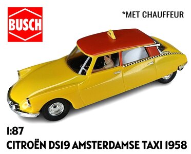 BUSCH | CITROEN DS19 AMSTERDAMSE TAXI (MET FIGUUR) 1958 | 1:87