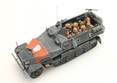 ARTITEC | BEMANNING Sd.Kfz 251/1B 10 FIGUREN (READY-MADE) | 1:87