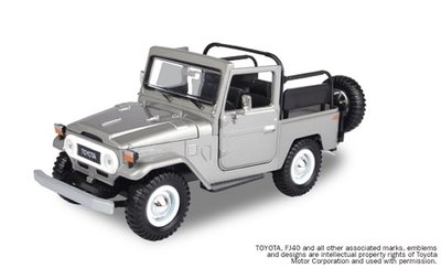 MOTOR MAX - TOYOTA FJ40 CONVERTIBLE (JEEP) SILVER GREY 1974 - 1:24