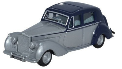 OXFORD DIECAST - BENTLEY MKVI BLUE / SILVER - 1:76