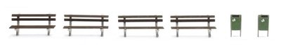 ARTITEC - PARKBANKSET 4 STUKS (KANT EN KLAAR) - 1:87