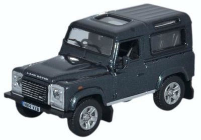 OXFORD DIECAST - LAND ROVER DEFENDER 90 'SANTORINI BLACK' 2007 - 1:76