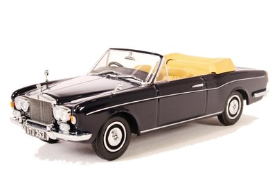 OXFORD DIECAST - ROLLS ROYCE CORNICHE CONVERTIBLE OPEN 'INDIGO BLUE' 1971 - 1:43