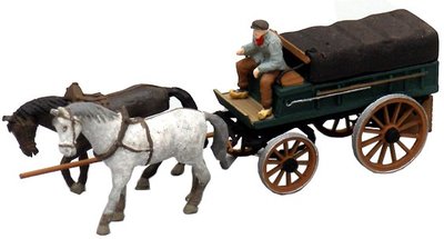 ARTITEC | BOERENWAGEN MET DEKZIJL (READY-MADE) | 1:87