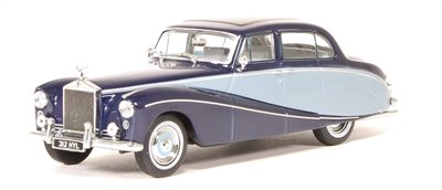 OXFORD DIECAST | ROLLS ROYCE SILVER CLOUD HOOPER EMPRESS (TWO TONE BLUE) 1955 | 1:43