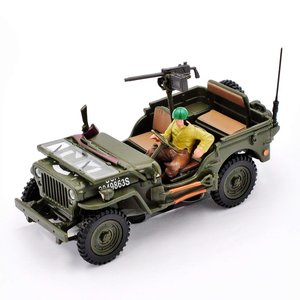 CARARAMA | WILLYS JEEP US ARMY 'WITH FIGURE AND GUN' 1944 | 1:43