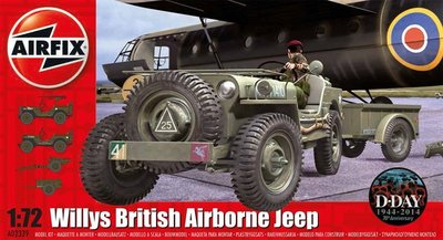 AIRFIX | WILLYS BRITISH AIRBORNE JEEP (PLASTIC MODELBOUWDOOS) | 1:72