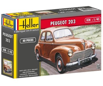 HELLER | PEUGEOT 203 CLASSIC (PLASTIC MODELBOUW) | 1:43