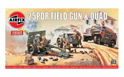 AIRFIX CLASSICS | 25PDR FIELD GUN & QUAD (VINTAGE CLASSICS) | 1:76