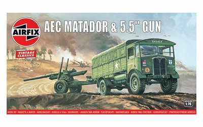 AIRFIX CLASSICS | AEC MATADOR & 5.5 INCH GUN (VINTAGE CLASSICS) | 1:76