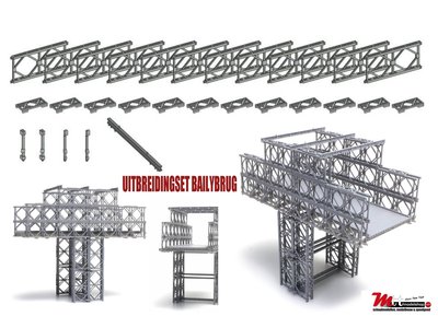 ARTITEC | BAILEYBRUG UITBREIDINGSSET (BOUW KIT) | 1:87 