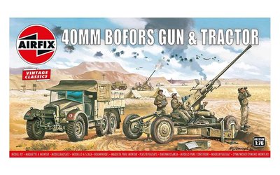 AIRFIX CLASSICS | BOFORS 40MM GUN & TRACTOR (VINTAGE CLASSICS) | 1:76
