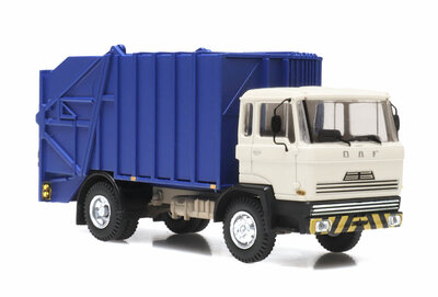 ARTITEC | DAF KANTELCABINE 1970 VUILNISWAGEN BLAUW/WIT (READY MADE) | 1:87