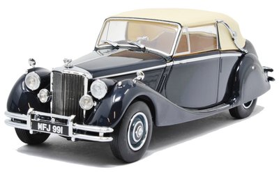 OXFORD DIECAST | JAGUAR MkV DHC CLOSED (DARK BLUE/TAN) 1948 | 1:43