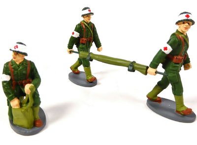 DIREKT COLLECTIONS | AMBULANCE METALEN FIGUREN 3 SET (MILITAIR FRANS) 1952 | 1:43