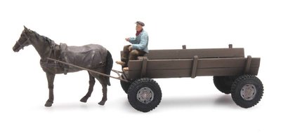 ARTITEC | PANJEWAGEN MET PAARD (READY-MADE) | 1:87