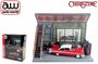 AUTO WORLD | CHRISTINE EVIL PLYMOUTH FURY 1958 & GARAGE DIORAMA | 1:64_