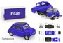 BRUMM | FIAT 500F PREPAINT BLAUW ZELFBOUWKIT (40 ONDERDELEN) LIM.ED. | 1:43_