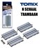 TOMIX | TRAMBAAN RAILS MET KLINKERBESTRATING 4 STUKS | 1:160_