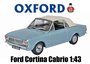 OXFORD DIECAST | FORD CORTINA MKII CONVERTIBLE (GESLOTEN) 1966 | 1:43_