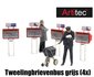 ARTITEC | TWEELING BRIEVENBUS GRIJS 4 STUKS  (READY-MADE) | 1:87_