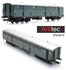 ARTITEC | NS D 6069 OLIJFGROEN ALUMINIUM DAK GESLOTEN KOPWAND STALEN D II | 1:87_