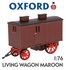 OXFORD DIECAST | LIVING WAGON (KERMIS/CIRCUS WOONWAGEN) MAROON/RED | 1:76_