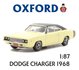 OXFORD DIECAST | DODGE CHARGER (YELLOW/BLACK) 1968 | 1:87_