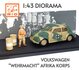 RIO | VOLKSWAGEN KDF AFRIKA KORPS "WEHRMACHT" DIORAMA MET FIGUUR | 1:43_