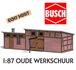 BUSCH | OLD WORK SHED  'ALTER SCHUPPEN' WITH REAL WOOD | 1:87_