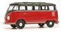 SCHUCO |  VW T1B VOLKSWAGEN SAMBA ZWART/ROOD 1951 | 1:32_