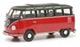 SCHUCO |  VW T1B VOLKSWAGEN SAMBA ZWART/ROOD 1951 | 1:32_