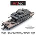 ARTITEC | TIGER I GRAU  EISENBAHNTRANSPORT (READY-MADE) | 1:87_