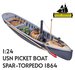 MODEL SHIPWAYS | USN PICKET SPAR-TORPEDO STEAM BOAT (HOUTEN BOUWDOOS)  | 1:24_