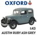 OXFORD DIECAST | AUSTIN RUBY ASH GREY | 1:43_