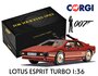 CORGI | LOTUS ESPRIT TURBO JAMES BOND 'FOR YOUR EYES ONLY' 1981 | 1:36_