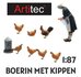 ARTITEC | BOERIN MET KIPPEN (READY-MADE) | 1:87_