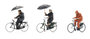 ARTITEC | FIETSERS IN REGEN 3 FIGUREN (READY-MADE) | 1:87_