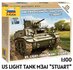 ZVEZDA | US LIGHT TANK M3A1 'STUART' 1944 (SNAP FIT) | 1:100_